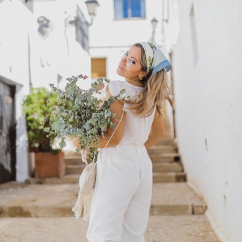 Pantalon eucalipto blanco