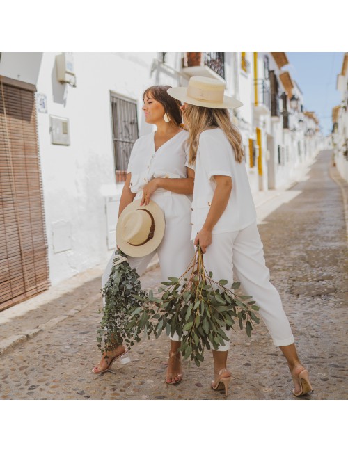 Pantalon eucalipto blanco
