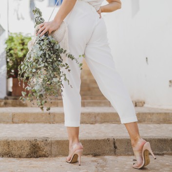 Pantalon eucalipto blanco