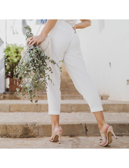Pantalon eucalipto blanco